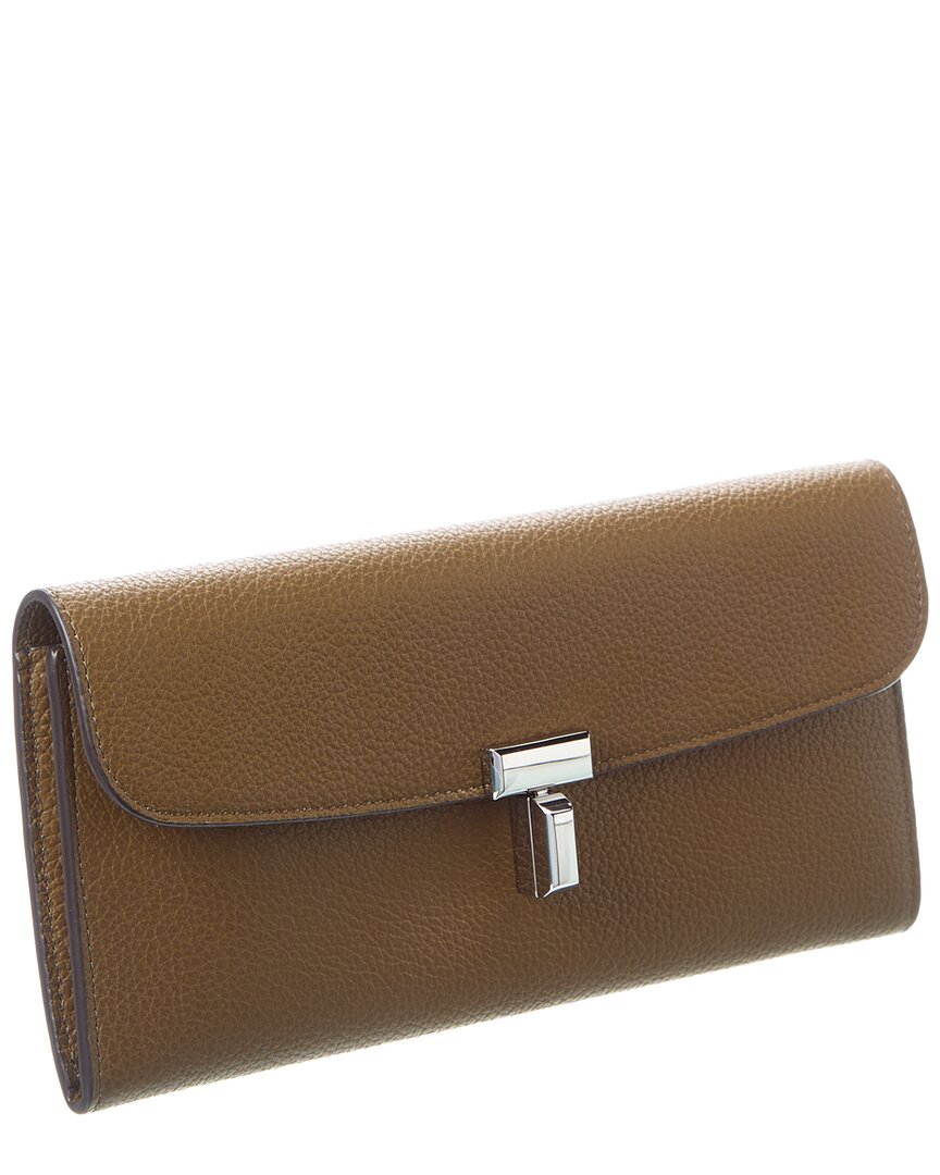 Toteme T-Lock Leather Continental Wallet