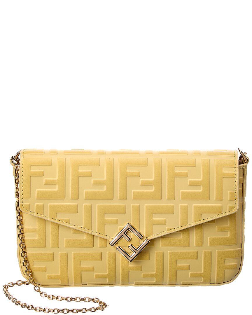 FENDI Fendi Ff Diamonds Leather Wallet On Chain