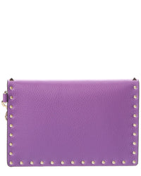 Valentino Rockstud Grainy Leather Pouch