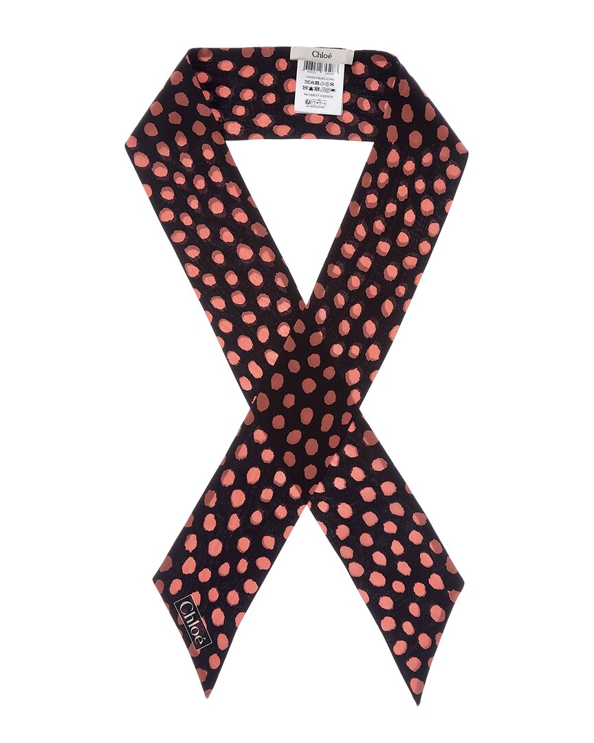 Chloé Chloé Logo Silk Scarf