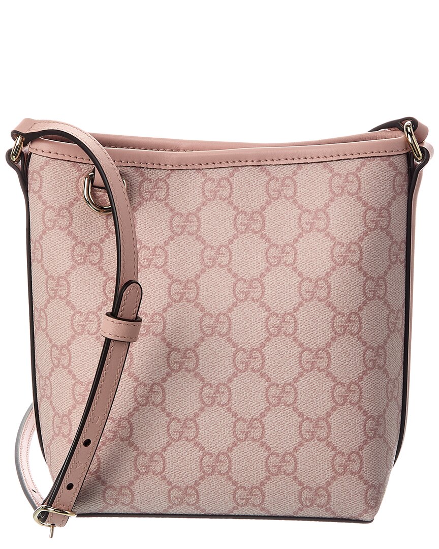 Gucci Gg Emblem Nano Gg Supreme Canvas & Leather Bucket Bag