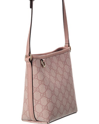 Gucci Gg Emblem Nano Gg Supreme Canvas & Leather Bucket Bag