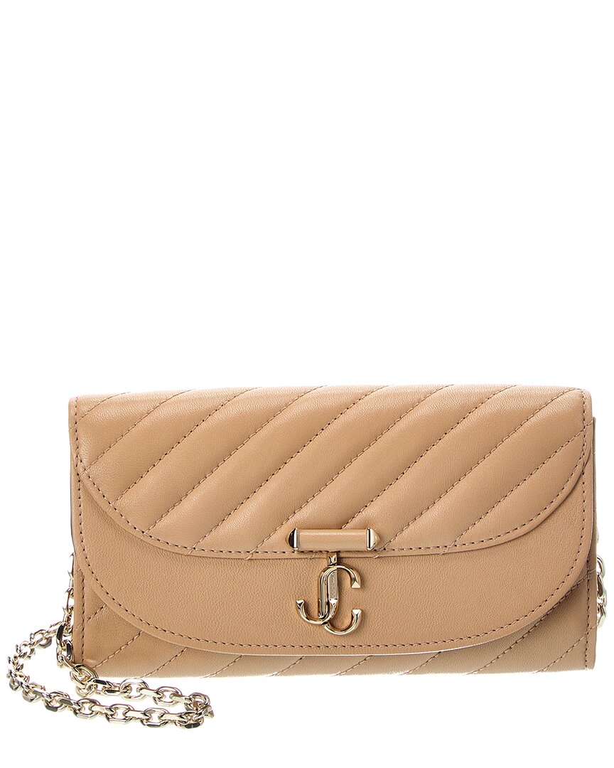 Jimmy Choo Jimmy Choo Avn Curve Leather Wallet On Chain