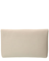 Saint Laurent Cassandre Large Leather Envelope Pouch, White