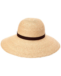 Bruno Magli Wide Brim Round Crown Straw Sun Hat