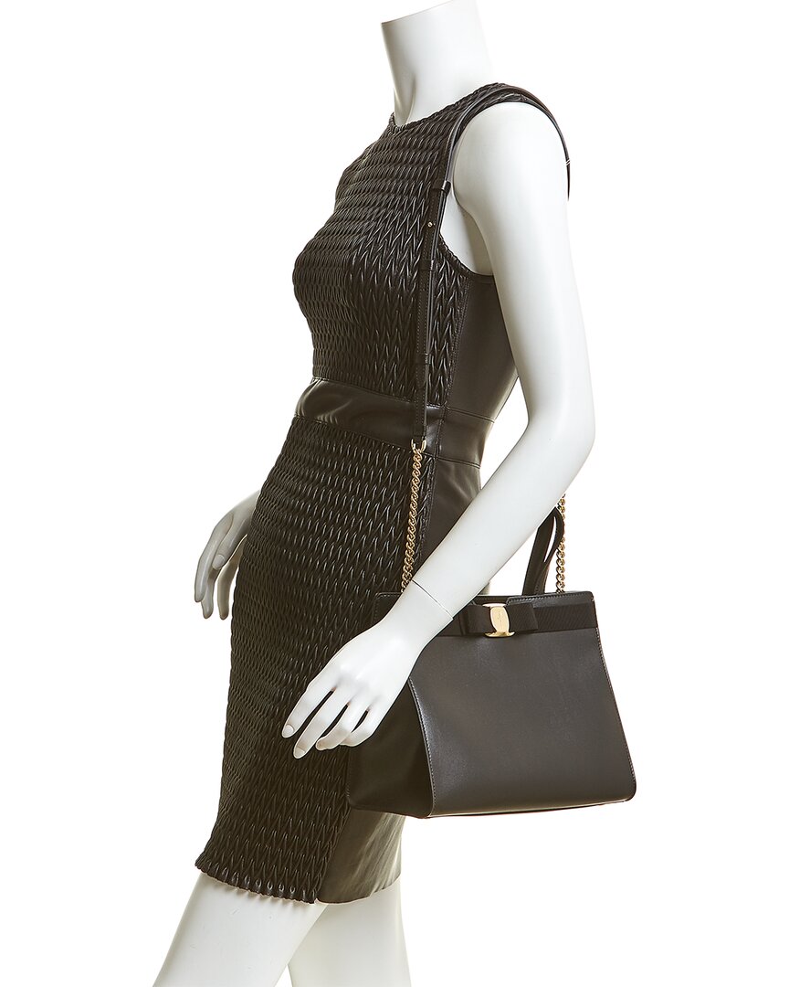 Ferragamo Vara Bow Medium Leather Tote