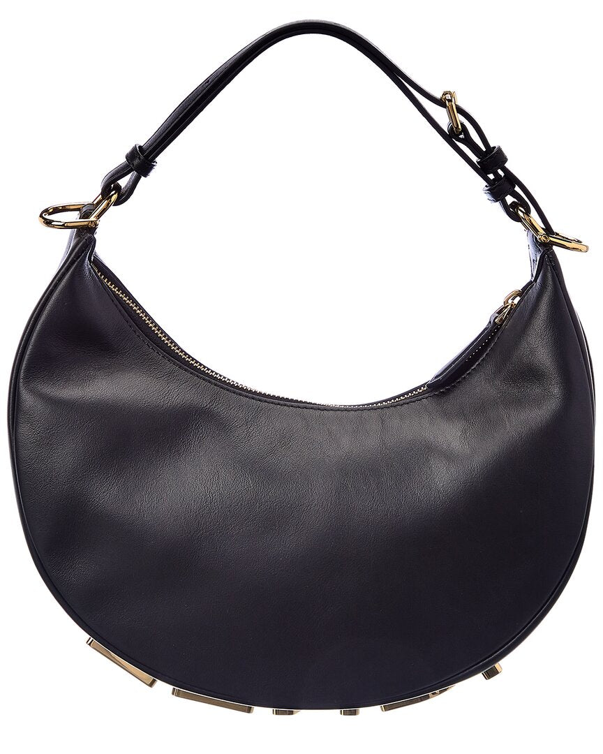 FENDI Fendi Fendigraphy Small Leather Hobo Bag