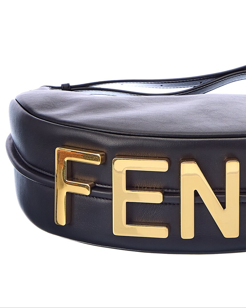 FENDI Fendi Fendigraphy Small Leather Hobo Bag