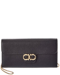 Ferragamo Gancini Leather Wallet On Chain