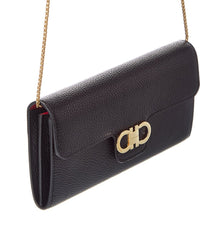 Ferragamo Gancini Leather Wallet On Chain