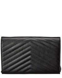Saint Laurent Monogram Matelasse Leather Wallet On Chain