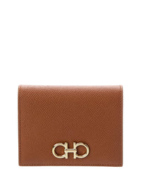 Ferragamo Ferragamo Gancini Leather Card Case
