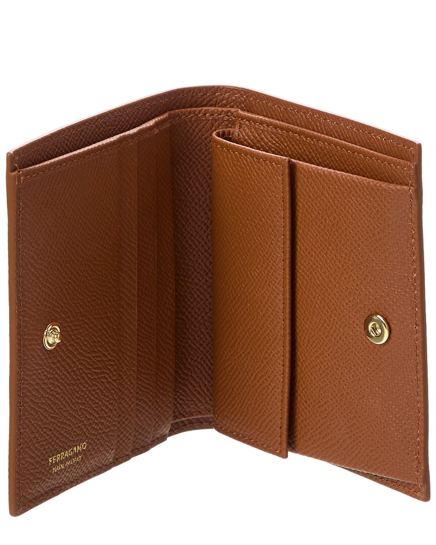 Ferragamo Ferragamo Gancini Leather Card Case