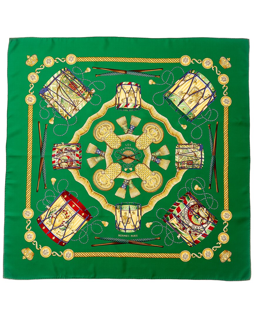 Hermès Les Tambours Joachim Metz Silk Scarf (Authentic Pre-Loved)