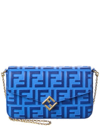 FENDI Fendi Ff Diamonds Leather Wallet On Chain