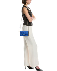 FENDI Fendi Ff Diamonds Leather Wallet On Chain