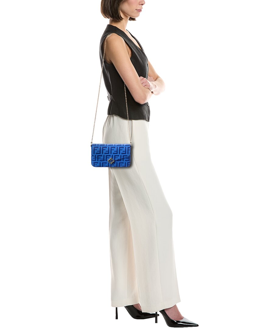 FENDI Fendi Ff Diamonds Leather Wallet On Chain