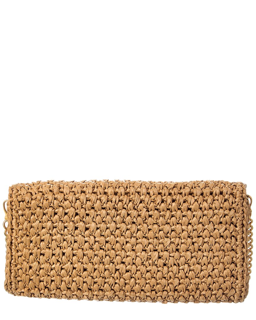 TOD's Tod’S Crochet Raffia & Leather Continental Wallet On Chain