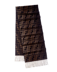 FENDI Fendi Ff Logo Wool & Cashmere-Blend Scarf