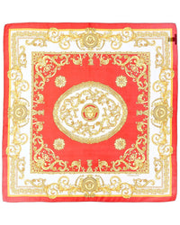 Versace Barocco Print Silk Scarf