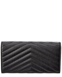 Saint Laurent Large Monogram Matelasse Leather Continental Wallet