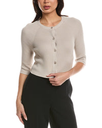 Max Mara S Max Mara Shoulder Wrap Ribbed Cardigan