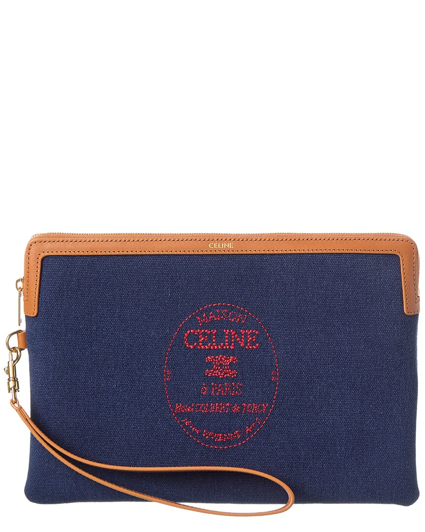 CELINE Celine Triomphe Small Canvas Pouch