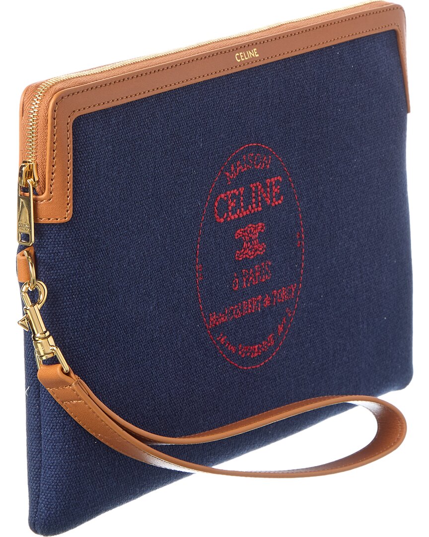 CELINE Celine Triomphe Small Canvas Pouch