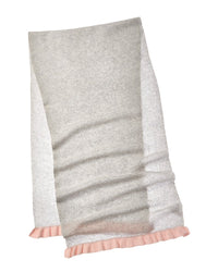 Hannah Rose Contrast Ruffle Edges Rib Scarf