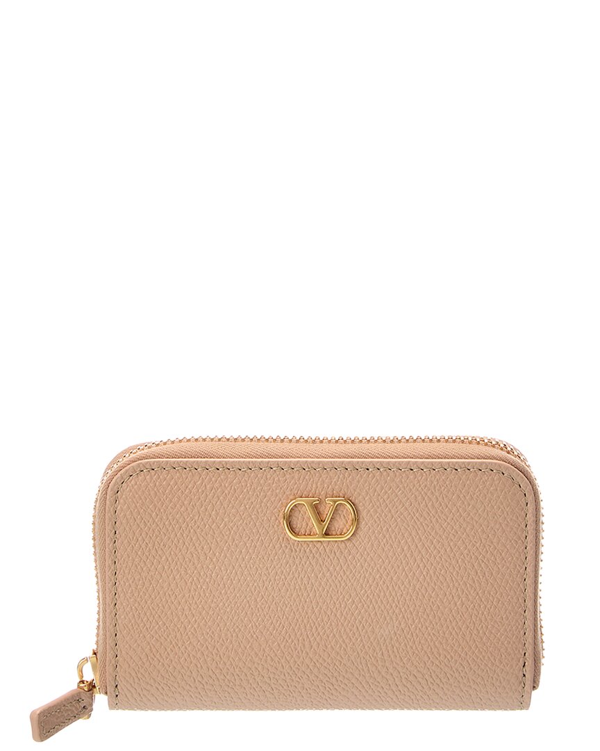 Valentino Valentino Vlogo Signature Leather Small Wallet