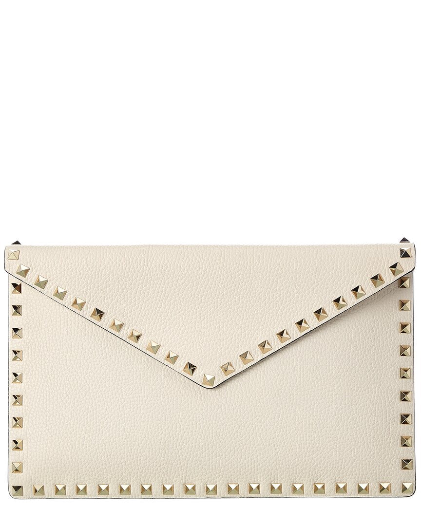 Valentino Valentino Rockstud Grainy Leather Pouch