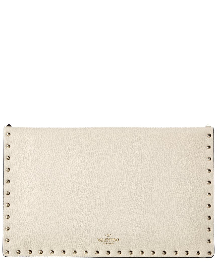Valentino Valentino Rockstud Grainy Leather Pouch