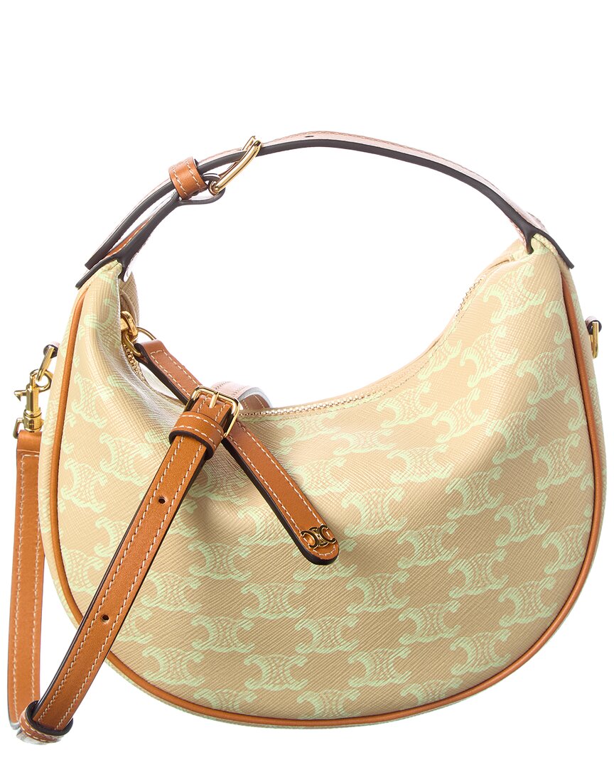 CELINE Celine Lulu Teen Canvas & Leather Hobo Bag