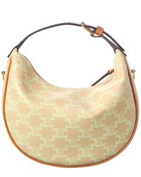 CELINE Celine Lulu Teen Canvas & Leather Hobo Bag