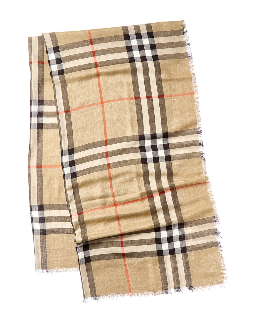 Burberry Burberry Check Wool & Silk-Blend Scarf