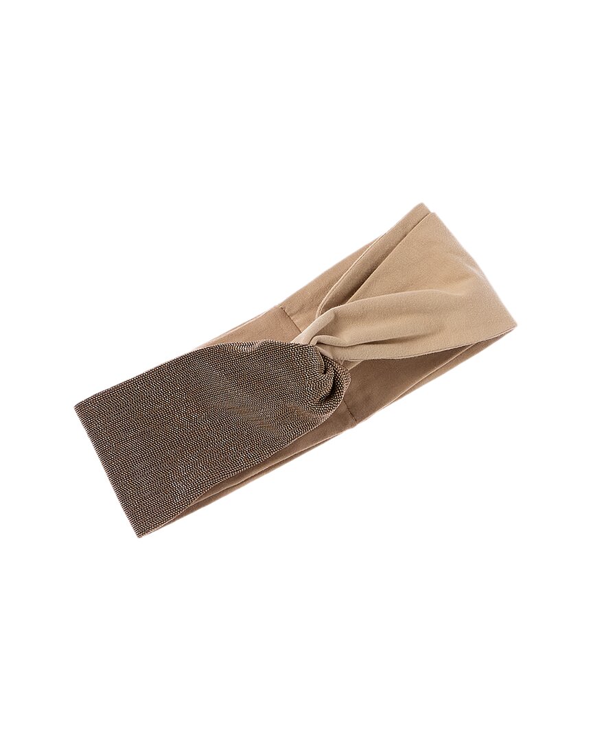 Brunello Cucinelli Monili Bead Headband Brown Multi