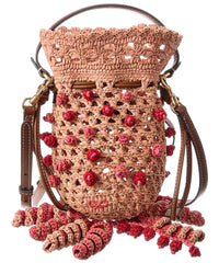 Anya Hindmarch Squid Raffia & Leather Bucket Bag