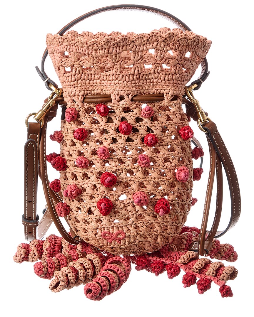 Anya Hindmarch Squid Raffia & Leather Bucket Bag