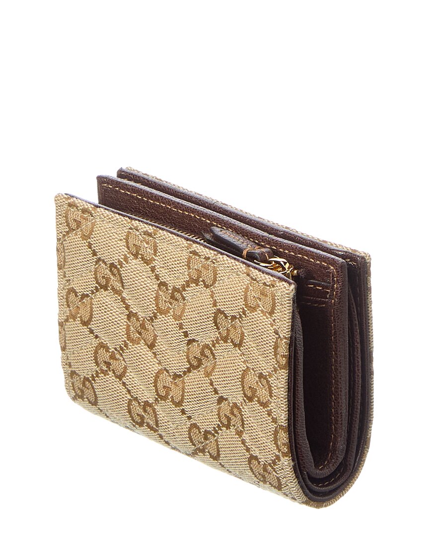 Gucci Gucci Gg Marmont Small Gg Canvas & Leather Card Case