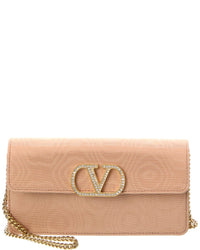 Valentino Valentino Vlogo Signature Grosgrain Wallet On Chain