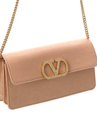 Valentino Valentino Vlogo Signature Grosgrain Wallet On Chain