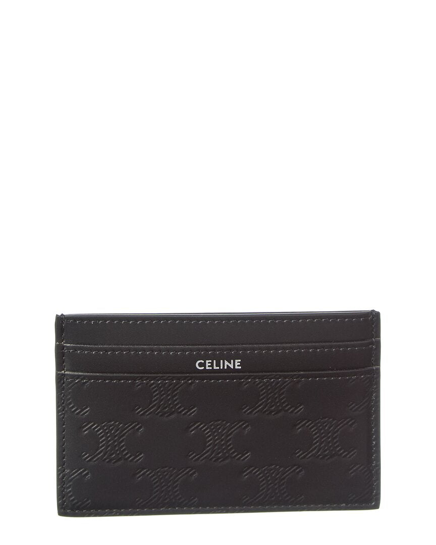 Celine Logo Leather Card Case