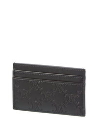Celine Logo Leather Card Case