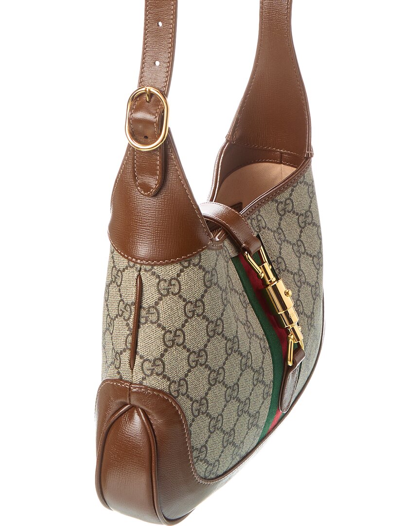 Gucci Jackie 1961 Small Gg Supreme Canvas & Leather Hobo Bag