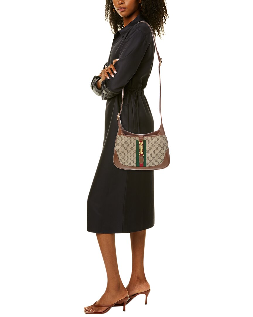 Gucci Jackie 1961 Small Gg Supreme Canvas & Leather Hobo Bag