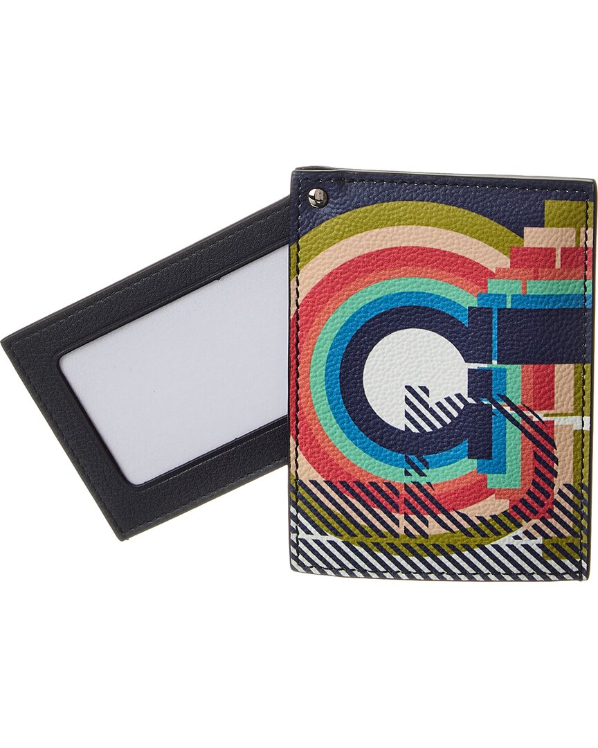 Ferragamo Gancio Pop Mvit Leather Card Holder