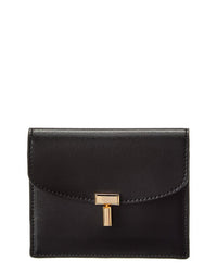 Toteme T-Lock Fold-Over Small Leather Card Case