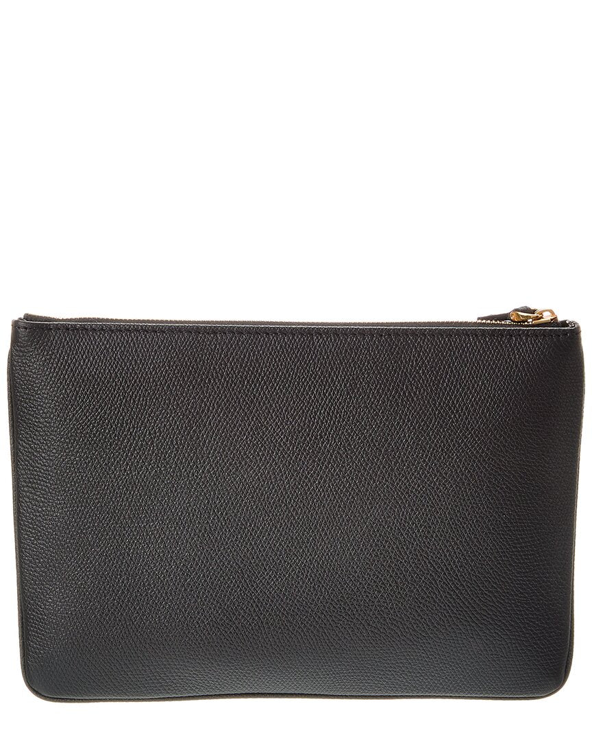 Valentino Valentino Vlogo Signature Leather Pouch