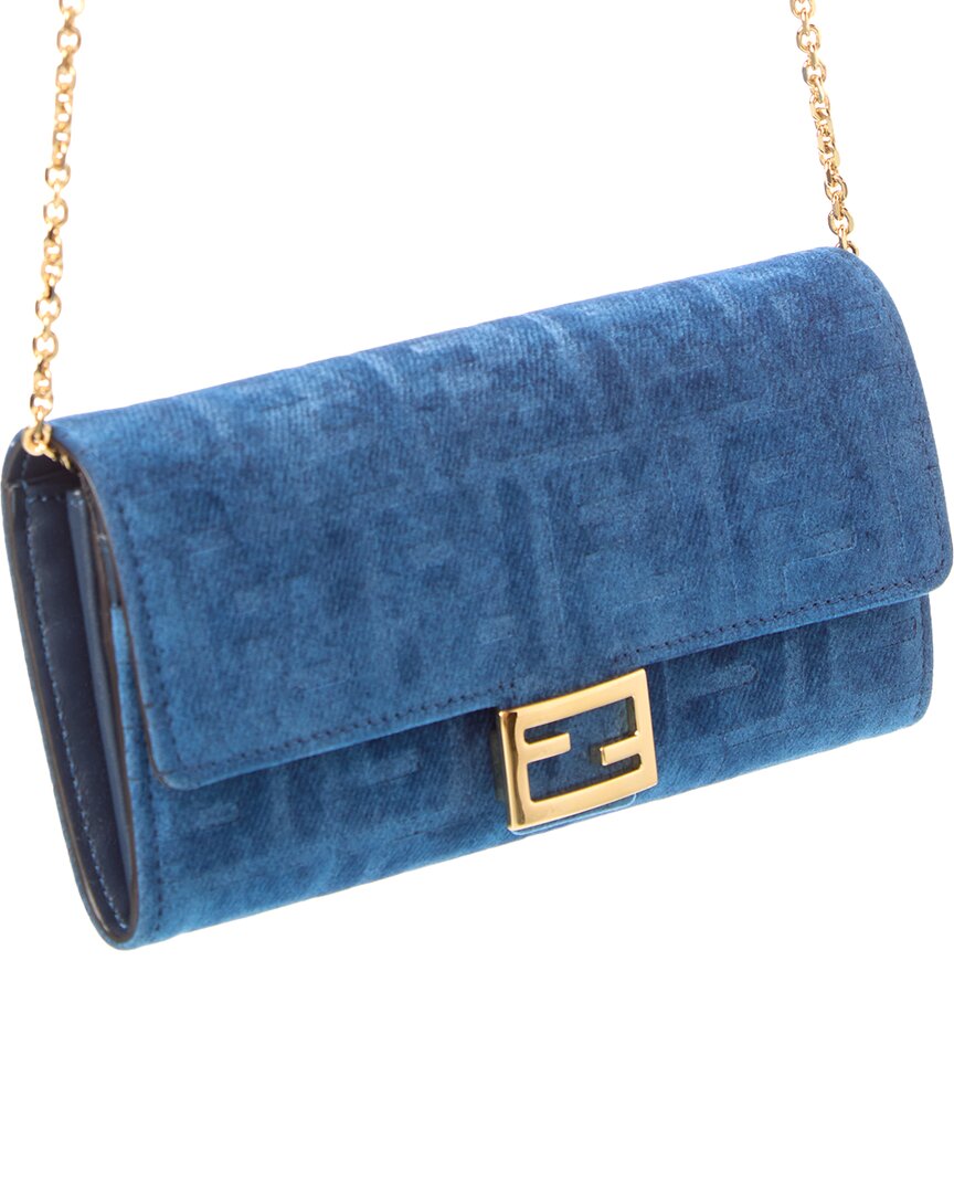 FENDI Fendi Baguette Velvet Wallet On Chain