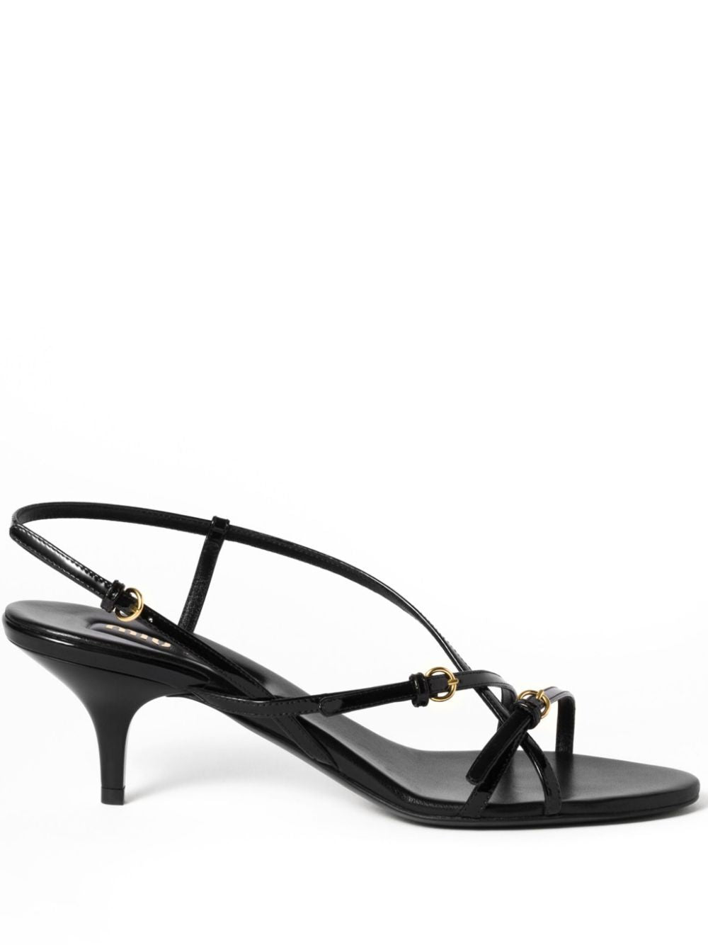 MIUMIU Patent Leather Sandals With Buckles Women